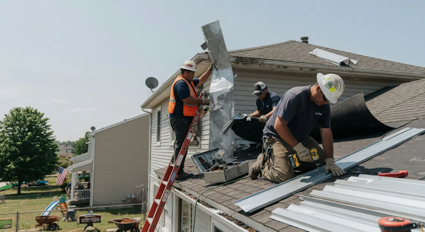 Storm Damage Metal Roof Repair in Harrison Valley, PA